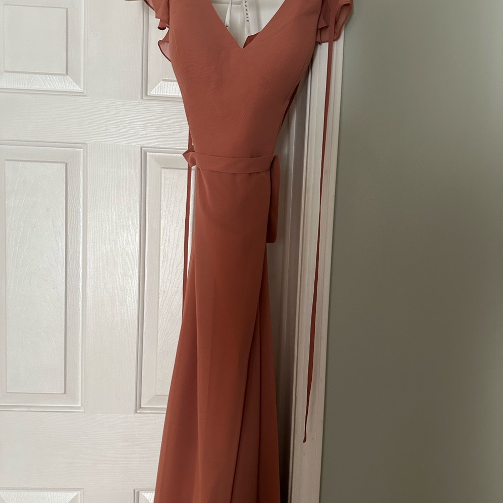 Azazie Terracotta Maxi Dress